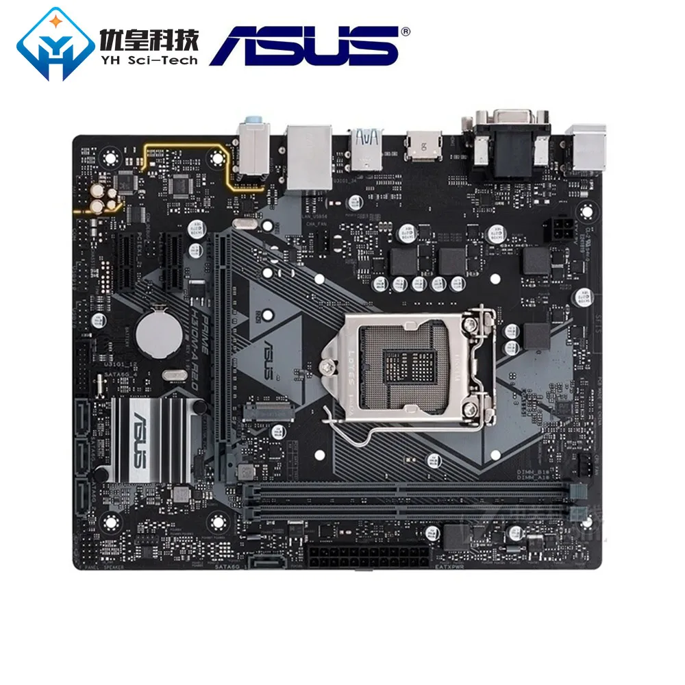 Asus PRIME H310M-A R2.0 Intel H310 Original Used Desktop Motherboard LGA 1151 Core i7/i5/i3/Pentium/Celeron DDR4 Micro ATX