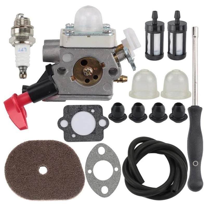 

C1M-S267A FS40 Carburetor with Air Filter Adjustment Tool for Stihl FS50 FS50C HT56 HT56C KM56 KM56C KN56 FS56 FS56C FS70C FS70