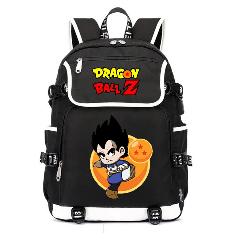 Dragon Ball Аниме Bookbag Оксфорд школьные сумки для девочек подростков зарядка через usb Ноутбук Рюкзак Большой Путешествия Bagpack Сон Гоку Rugzak - Цвет: 11