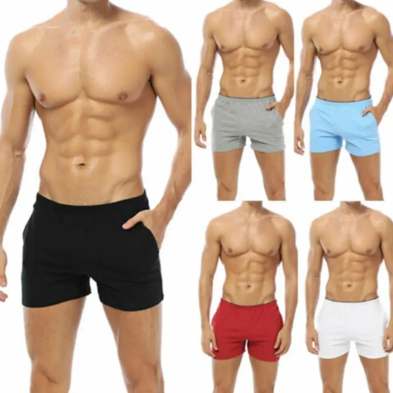 Модные дышащие повседневные мужские шорты, хлопковые спортивные шорты для занятий спортом, бега, сна