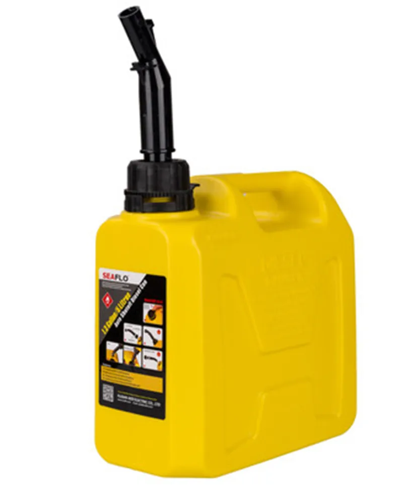 5л литра топливный бак банки запасные пластиковые бензиновые баки газ запасной контейнерный горшок антистатическое топливо бензин дизель бак пакет Jerrycan - Название цвета: 5L Yellow