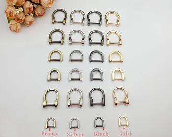

Removable Screws D buckle DIY bag Accessories metal D Ring 8pcs/lot
