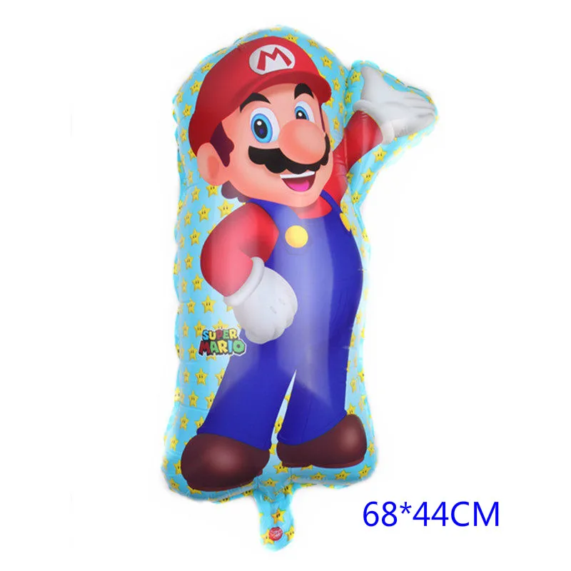 1 Набор, бумажный флаг Super Mario Bros, Вымпел, баннер с днем рождения, украшение для вечеринки, флаги для детей, подарок на вечеринку - Цвет: 1pcs Red Blue