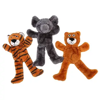 

3 Pcs Molar Toy Cartoon Animal Shape Bite-resistant Plush Pet Toys Educational Toy Pet Chewing Toys for Pets Dogs Cats
