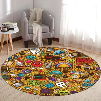 

ZOOTOP BEAR Round Rug Sticker Floor Mat Christmas Gifts Salt Cuisine Kitchen Mat For Children's Room Rug 2020 New Prayer Carpet