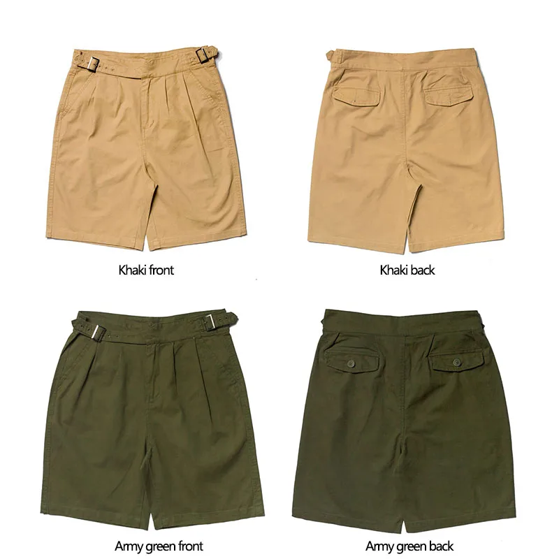 Summer Cotton Vintage Army Men's Cargo Chino Work Shorts Street