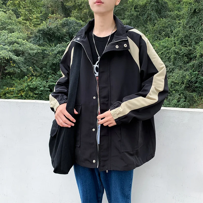

Autumn & Winter New Style Korean-style Japanese-style Mixed Colors Hooded Jacket Men's Sports Students Trend Casual Workwear Jac