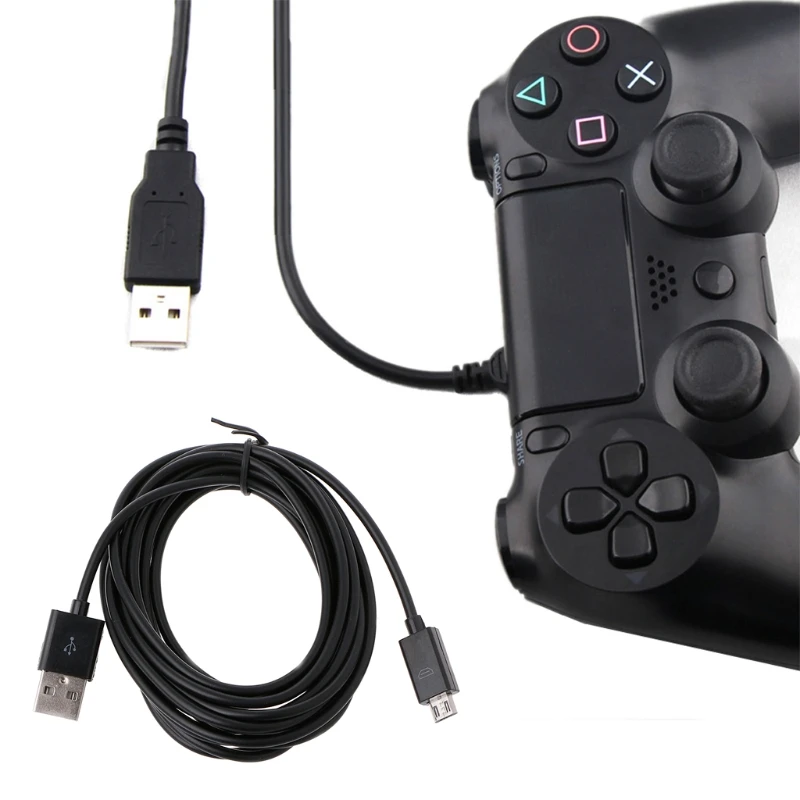 

Long 3 Meter Micro USB Charge Charging Power Cable For PS4 Controllers