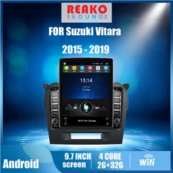 Radio con GPS para coche, reproductor Multimedia con pantalla Tesla de 2015 pulgadas, 2 Din, navegador, Unidad Principal estéreo, Android, para Suzuki Vitara 2019 9,7
