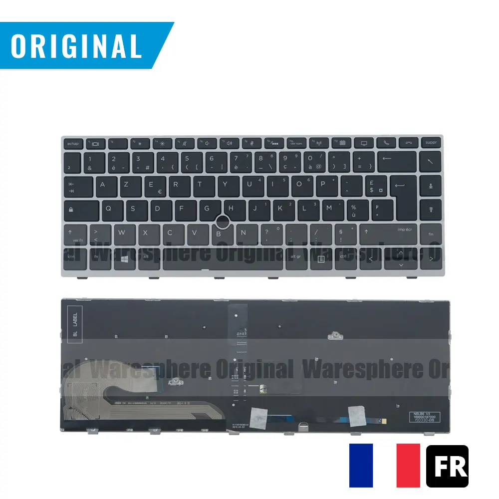 

New Original FR Backlit Keyboard for HP EliteBook 840 G5 with Mouse Point French Layout