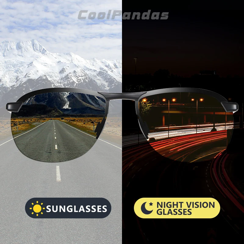 

2020 Brand Photochromic Men Sunglasses Polarized Glasses Day Night Vision Driving Sun Glasses For Male Oculos De Sol Masculino