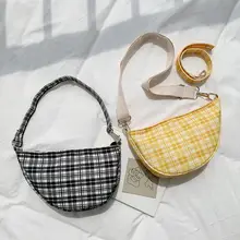 Ins Super Fire мягкая Корейская версия летняя новая женская сумка с одним плечом и косой пролет и 100 Laps решетки Canv