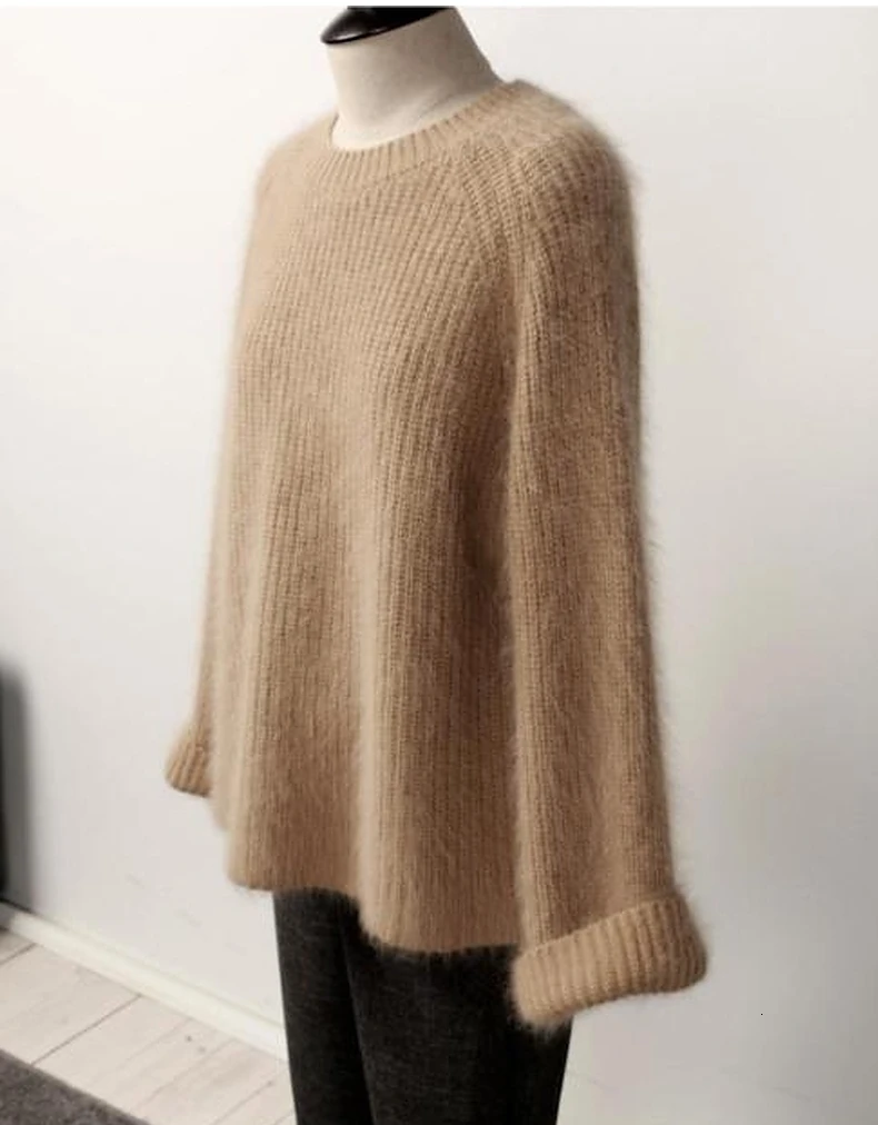 Женский осенне-зимний длинный свитер, вязаный пуловер, джемпер, пуловер, пуловер, женский свободный свитер, Mujer Invierno, свитер с круглым вырезом