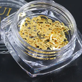 

6 Pcs/set Fashion Popular Nail Art Jewelry Making Filling Material DIY Nails Sticker Epoxy Metal Filler