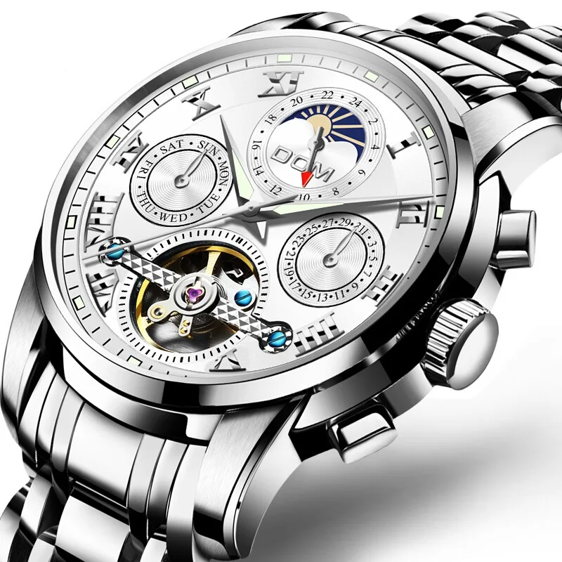 

DOM (Dom) Watch Fully Automatic Analog Watch Hollow out MEN'S Watch Waterproof-Swimming Bath M-75D-7MH