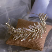 Золотые/серебряные циркониевые Кристальные повязки для волос для невесты с листьями, свадебные хрустальные диадемы, головные уборы, вечерний головной убор