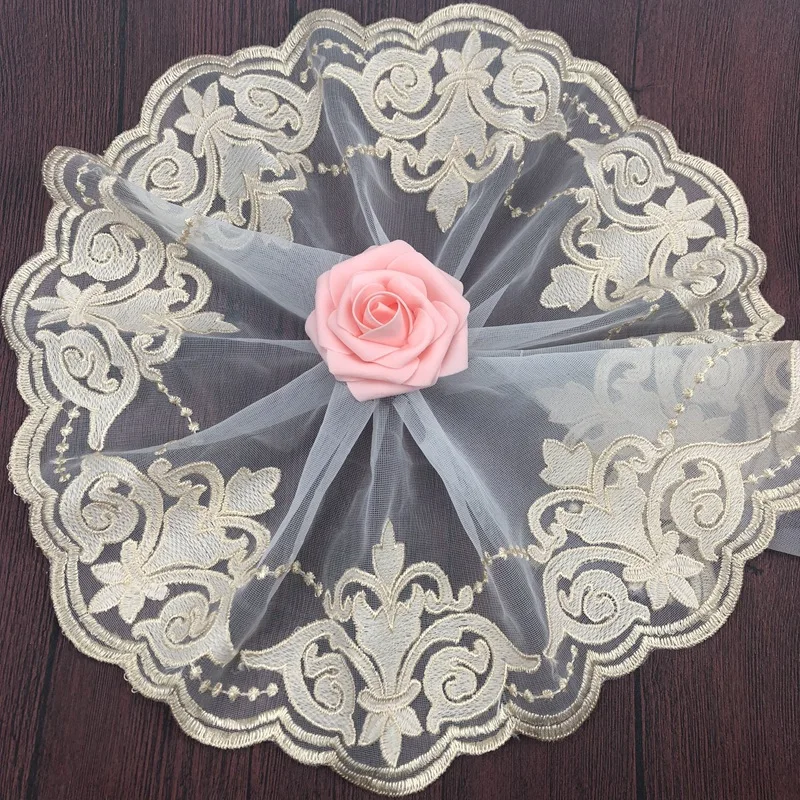 

30Yards 18cm Wide Polyester Lace Ribbon Handmade Mesh Tulle Trim Patchwork Material DIY Garment Sewing Accessories