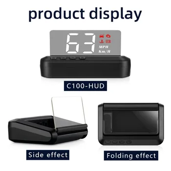

C100 Head-up Projector Kit Universal Car LED OBD Speed Water HUD Multi-Function