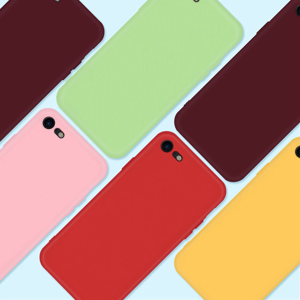 

Solid Color Silicone Couples Cases For iphone XR X XS Max 6 6S 7 8 Plus 5 5S SE Cute Candy Color Soft Simple Fashion Phone Case