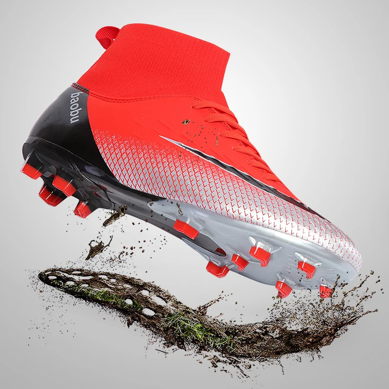 

Men Football Soccer Boots Athletic Soccer Shoes Big Size High Top Soccer profession Cleats Training Football Sneaker Kids