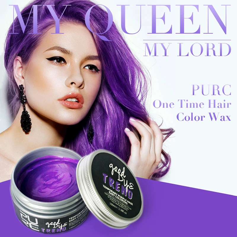 Vegan Cat Rambut Lilin Bisa Dicuci Ungu Pewarna Rambut Sementara Warna Warni Rambut Lilin Tidak Beracun Tidak Lengket Rambut Styling Cream 100ml Warna Rambut Aliexpress