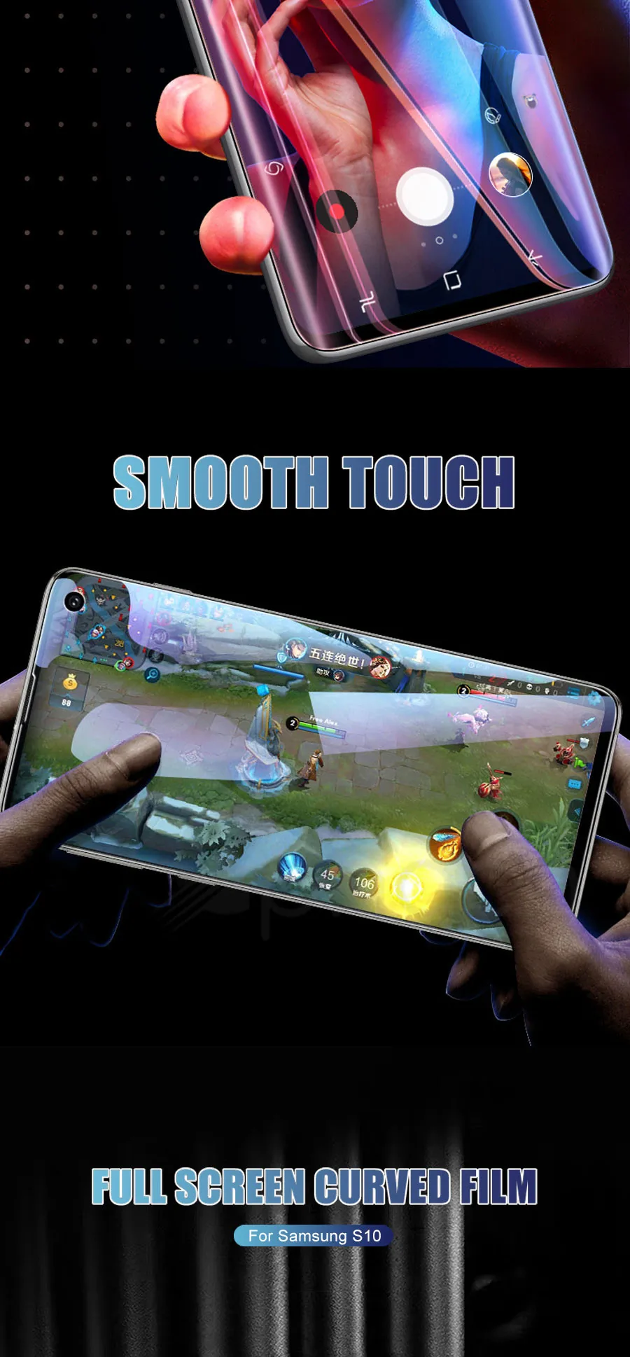 30D полная изогнутая Гидрогелевая пленка для samsung Galaxy S10E S9 S8 S10 Plus Защитная пленка для samsung S7 edge A6 A8 пленка не стекло