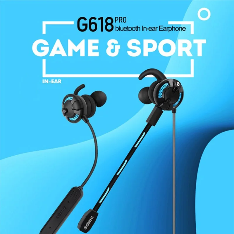 SOMiC G618pro bluetooth 4,1 Беспроводные наушники с микрофоном+ USB Проводные вставные наушники игровые наушники