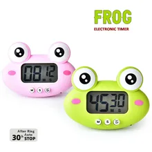 Minuterie numérique électronique mignonne grenouilles, 1-99 Minutes, pour l'étude de la cuisine, rappel de travail, pour magasin, Gadget de cuisine à domicile, cadeau, nouveauté