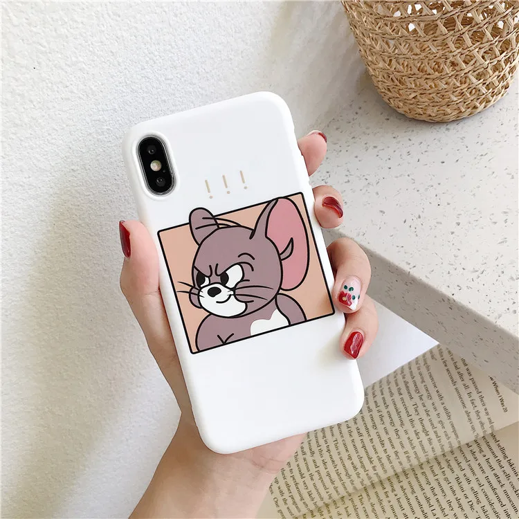 White Niceking Летние фрукты авокадо чехол для телефона для iPhone XS Max XR X мультфильм Том и Джерри Мягкий ТПУ чехол для iPhone 6 6S 7 8 Plus - Цвет: White