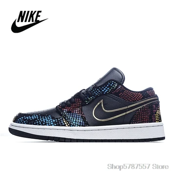 

Original NIke Air Jordan 1Low BHM men and women basketball shoes size 36-45 CW5580 001