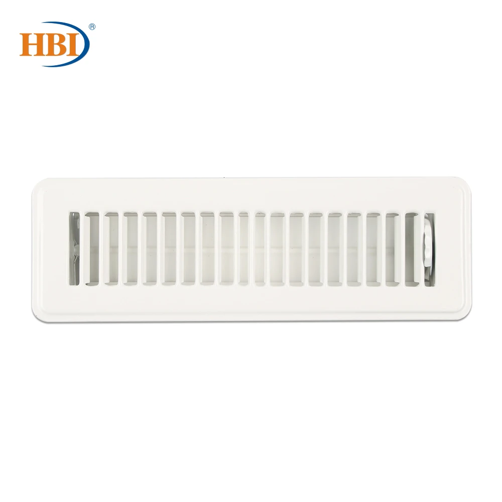 

HBI 2"*10" White Floor Air Register Floor Diffuser No Holes for RV and Home Single Layer Steel Vent