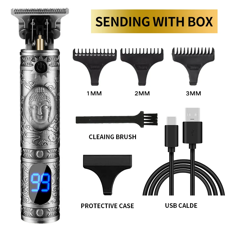 

Professional Hair Clipper Men T9 Electric Hair Trimmer Rechargeable Hair Cutter Machine 0mm Shaving Barber Hair Styling Tool