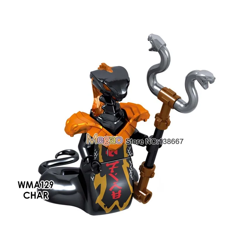 Темный хаки 50 шт. ниндзя фехтовальщик воин лучник Акита чар лед император общий Vex змея строительные блоки куклы детские игрушки - Цвет: Темный хаки