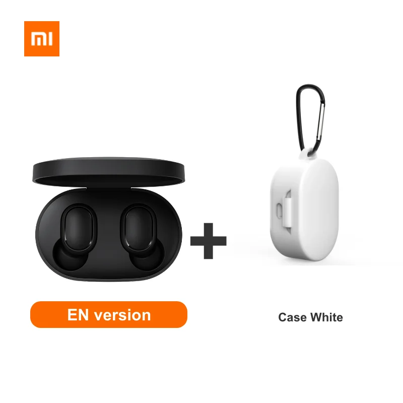 EN White case Xiaomi Redmi Airdots Xiaomi беспроводные наушники Голосовое управление Bluetooth 5,0 шумоподавление управление - Цвет: EN White case