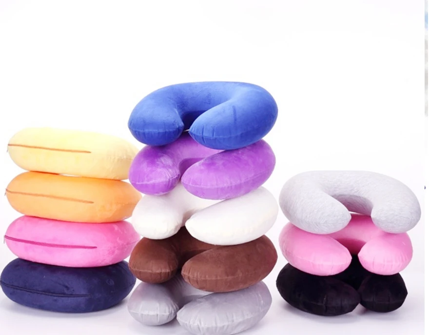 

Ourdoor Sale 1PC Headrest Soft U Shaped Cushion Air Flight Inflatable Pillows Car Nursing Cushion Travel Pillow Support Neck