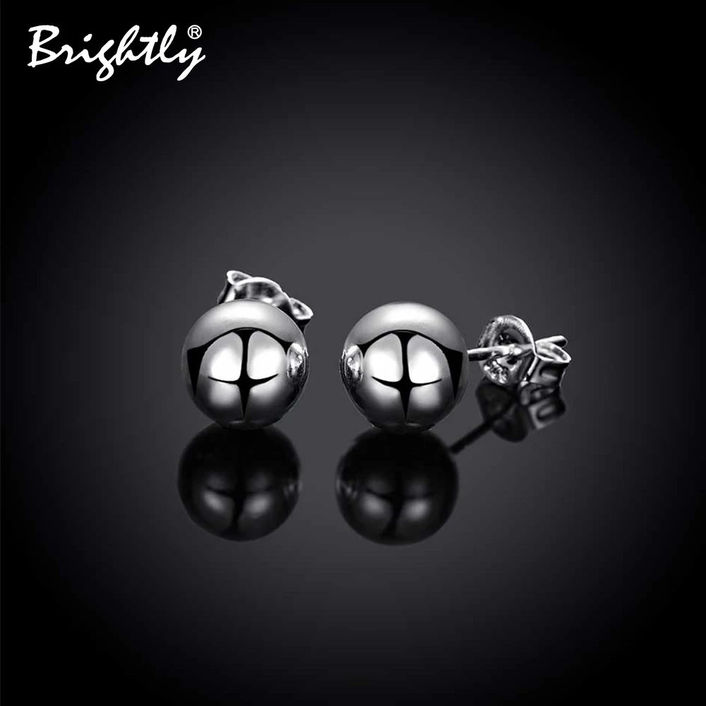 

Brightly Minimalist Round Bead Stud Earrings for Women Gifts Fashion Jewelry Drop Shipping Wholesale