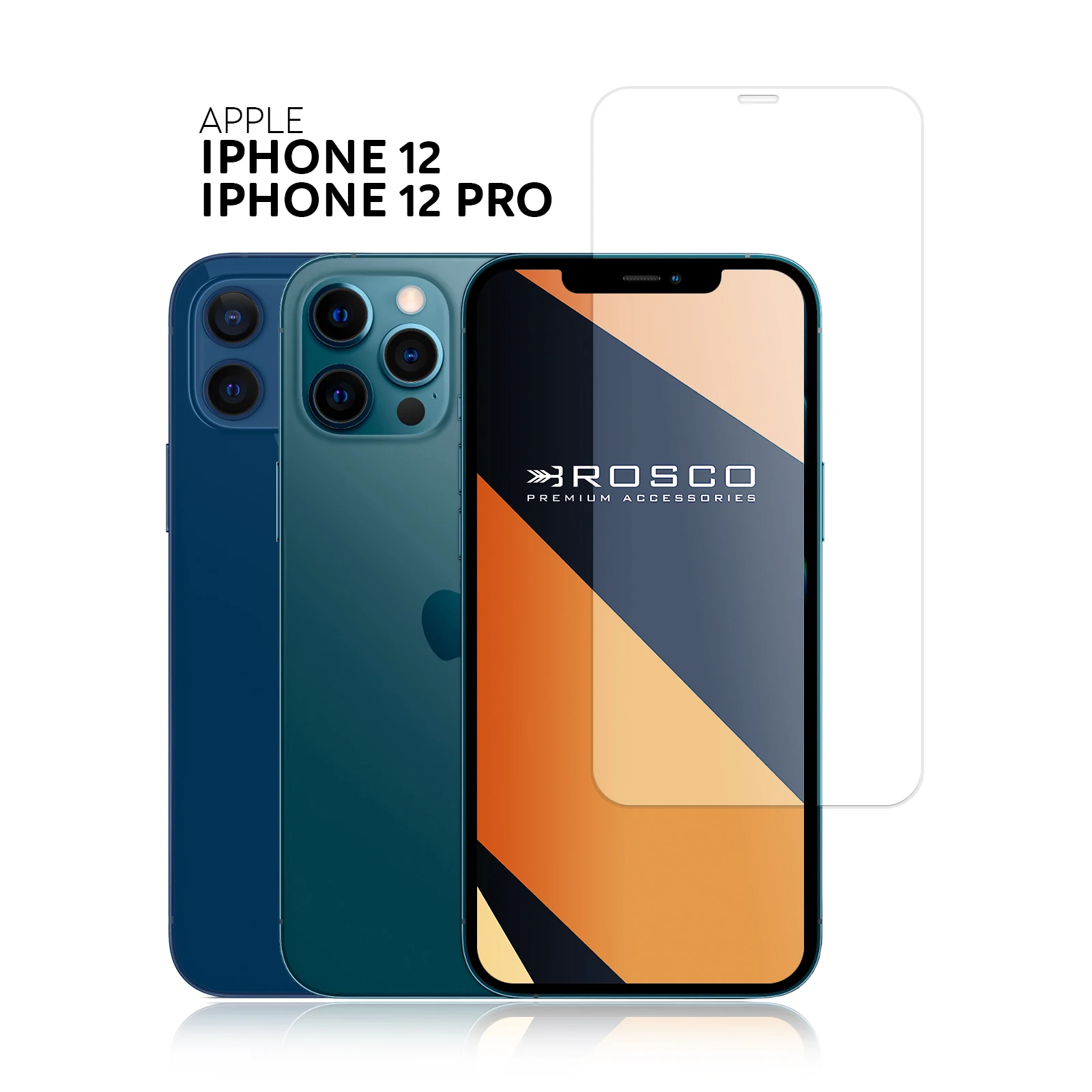 Thin narrow protective glass on screen without frame for Apple iPhone 12 and Pro frameless accessories mobile phones smartphones | Мобильные