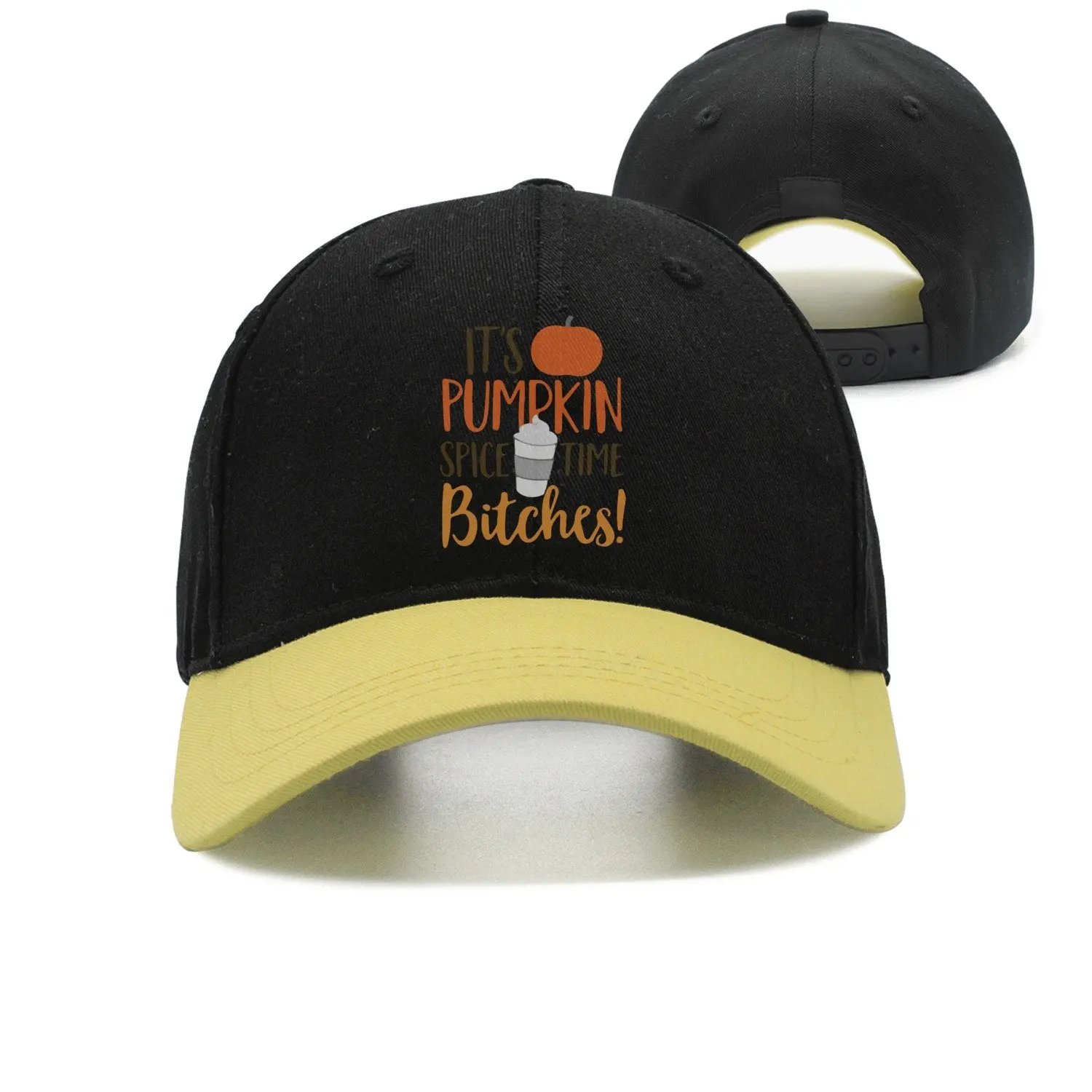 

SJSNBZ It's Pumpkin Spice TIme Bitches Breathable Unisex Adult Womens Contrast Color Golf Hats