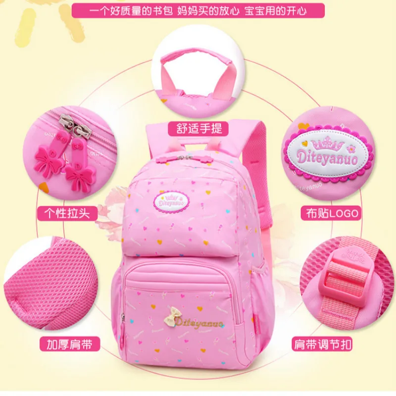 Girls School Bags Children Backpack Primary Bookbag Orthopedic Princess Schoolbags Mochila Infantil sac a dos enfant