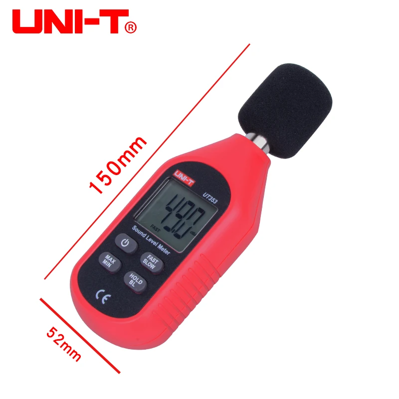 UNI-T UT353 измерительный прибор для измерения шума диагностический инструмент 30~ 130 дБ измеритель шума портативный мини-измеритель децибелла с ЖК-подсветкой