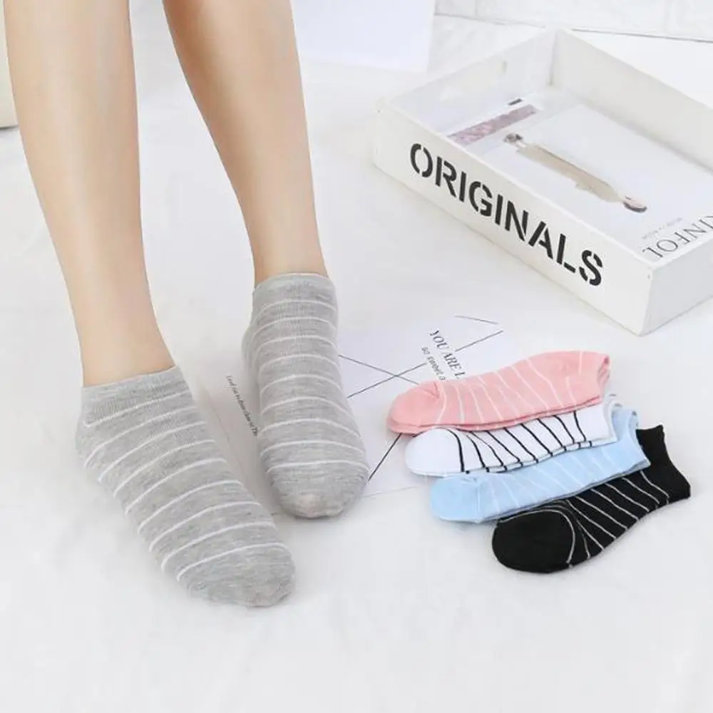 

Cotton Socks Slippers Women's Comfortable Striped Printed Ankle Socks Harajuku Skateboard-Sock Chaussettes femme Dropshipping c