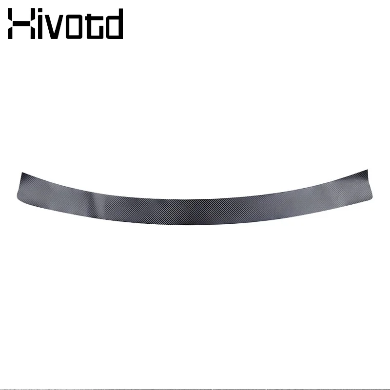 Черный Hivotd For Volkswagen vw Tiguan 2 Car Accessories interior Rear Guard Bumper leather Sticker Sill Pad Car Styling Trim - Название цвета: Черный