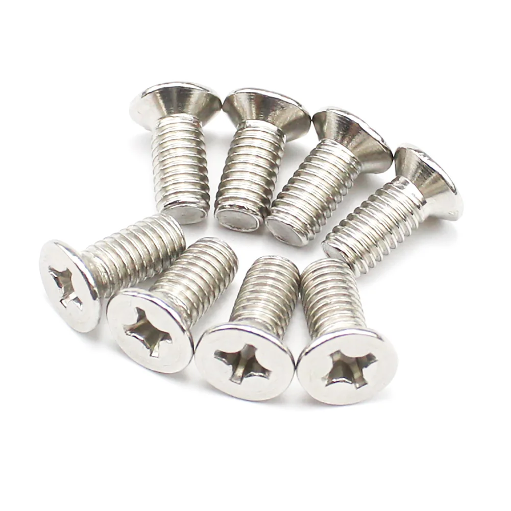 LARBLL 8PCS Stainless Steel Front Brake Disc Rotor Screws fit for Hyundai Kia (6mm)