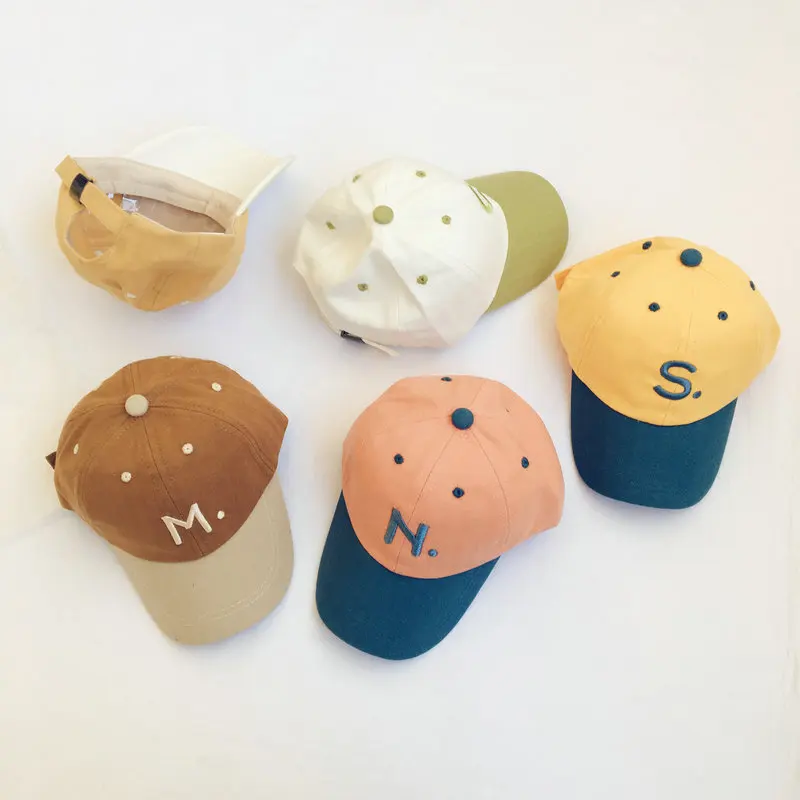 Embroidered Letter Toddler Baby Baseball Caps For Boys Girls Spring Summer Outdoor Sun Hats Adjustable Kids Visors Unisex Bonnet winter baseball cap