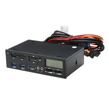 

5.25" USB 3.0 e-SATA All-in-1 PC Media Dashboard Multi-function Front Panel Card Reader I/O Ports