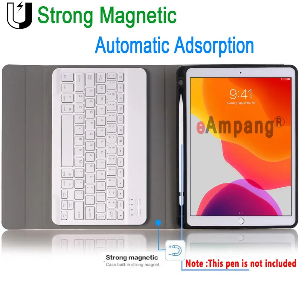 Чехол клавиатура для Apple iPad 10 2 2019 7 7th 8th Gen Generation A2197 A2200 A2198 A2232 чехол 2|Чехлы