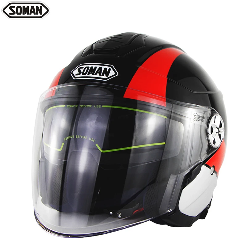 

Scooter Helmets Women Vintage Open Face Helmet Retro Chopper Half Helmet Flip Up Lens ABS Shell ECE Certificated Dual Visor Helm