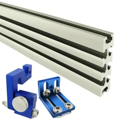 Woodworking Sawing Table Profile Fence System and Connecter Base ,Sliding Bracket Fence Stopper,CNC Laser Engraving T Track Slot