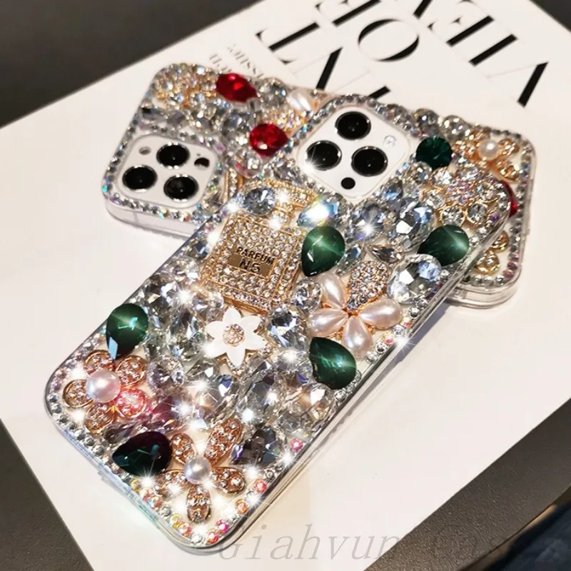 Luxury Crystal Gem Rhinestone Cases For iphone 11 12 Pro X XS MAX XR 13 Soft Edge Phone Cover 5S 6S 7 8 PLUS Capa | Мобильные