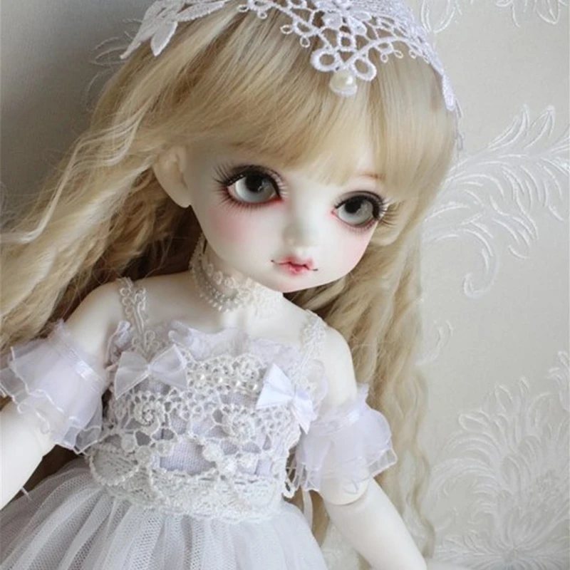 Кукла Одежда 1/6 1/4 BJD платье Розовая фея платье для 1/6 YOSD 1/4 BJD Blyth кукла аксессуары платье+ головной убор+ вуаль юбка+ с круглой горловиной